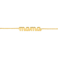 Olas d'Oro - 14K Yellow Gold Mama Nameplate Adjustable Bracelet - 1.10g