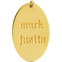 Olas d'Oro - 14K Yellow Gold Medium Oval Engravable Charm - 2.70g