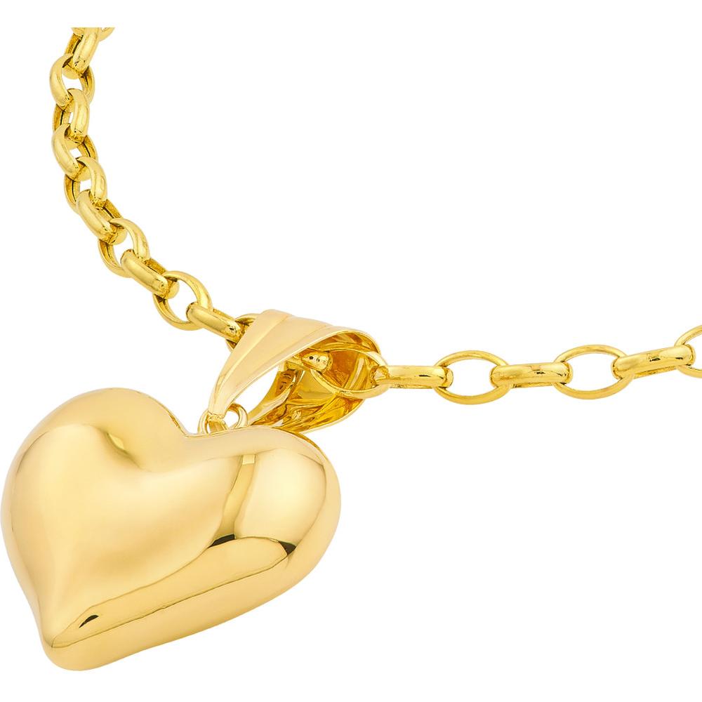 Olas d'Oro - 14K Yellow Gold Medium Puffed Heart Pendant - 3.20g Average Weight
