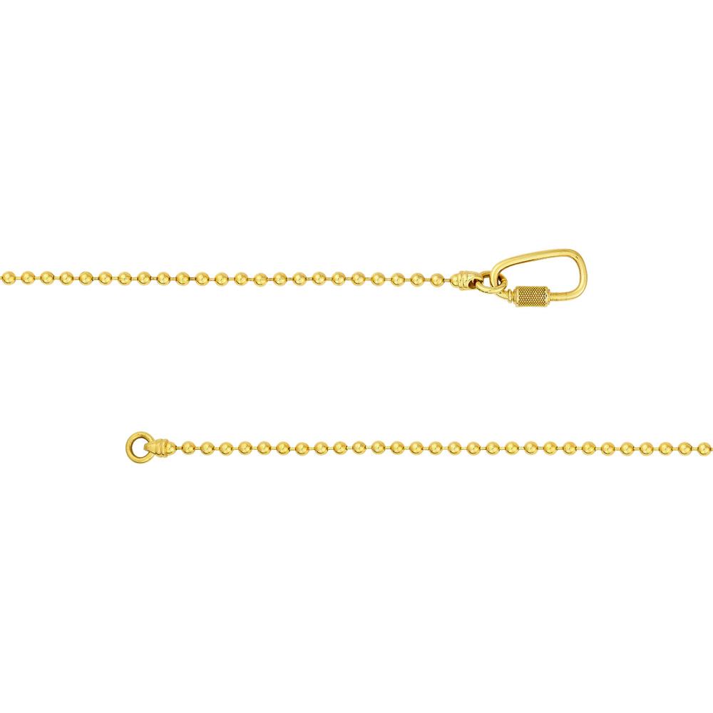 Olas d'Oro - 14K Yellow Gold Men's Oval Twist Barrel Lock Bead Bracelet - 9.40g