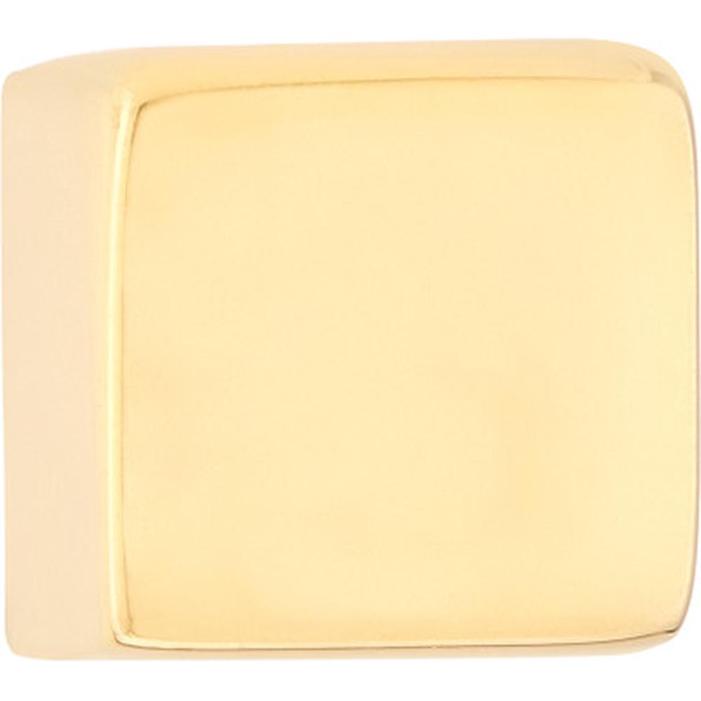 Olas d'Oro - 14K Yellow Gold Mini Cube Stud Earrings - 1.45g Total Weight