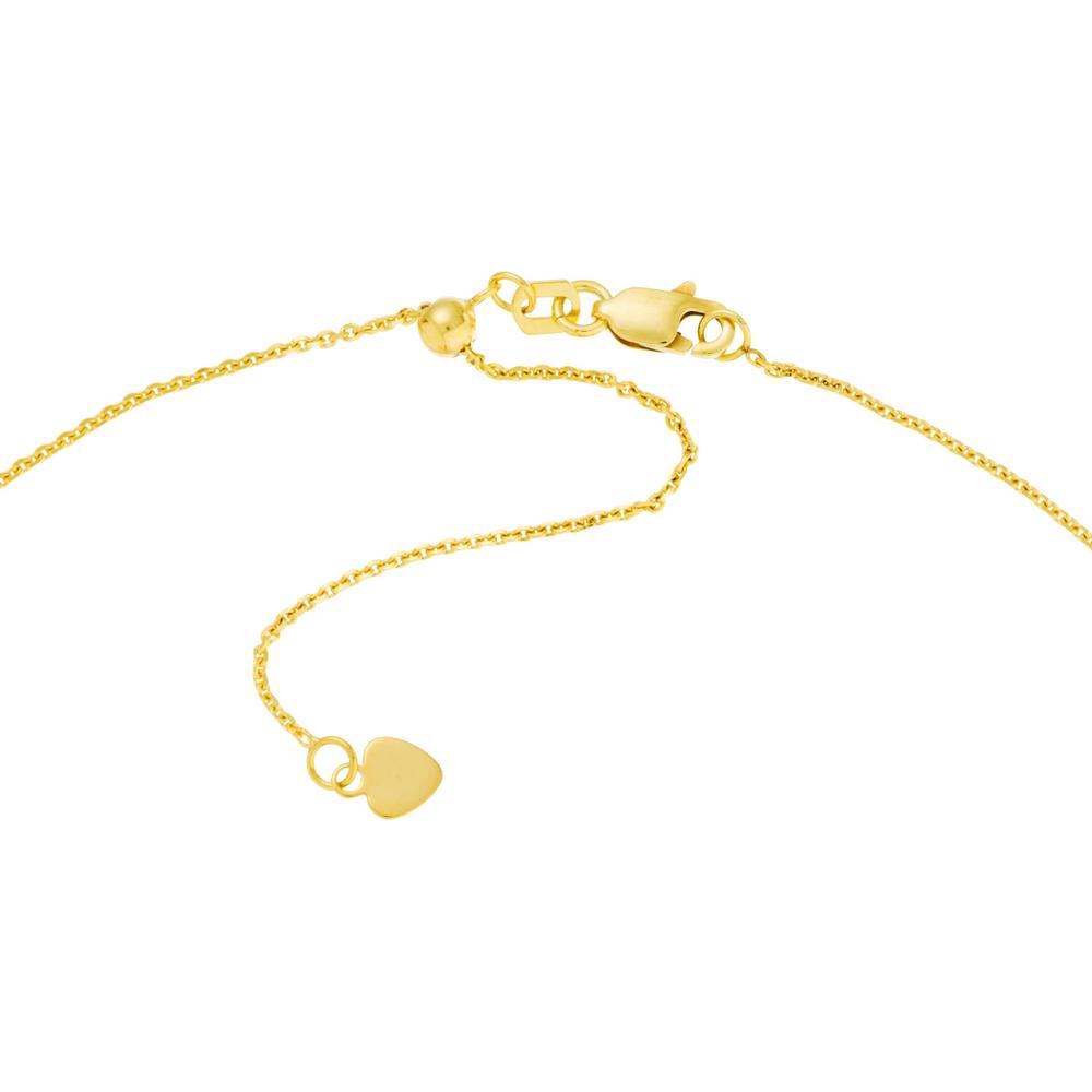 Olas d'Oro - 14K Yellow Gold Mini Disc Quintet Adjustable Choker Necklace  2.48g