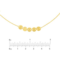 Olas d'Oro - 14K Yellow Gold Mini Disc Quintet Adjustable Choker Necklace  2.48g
