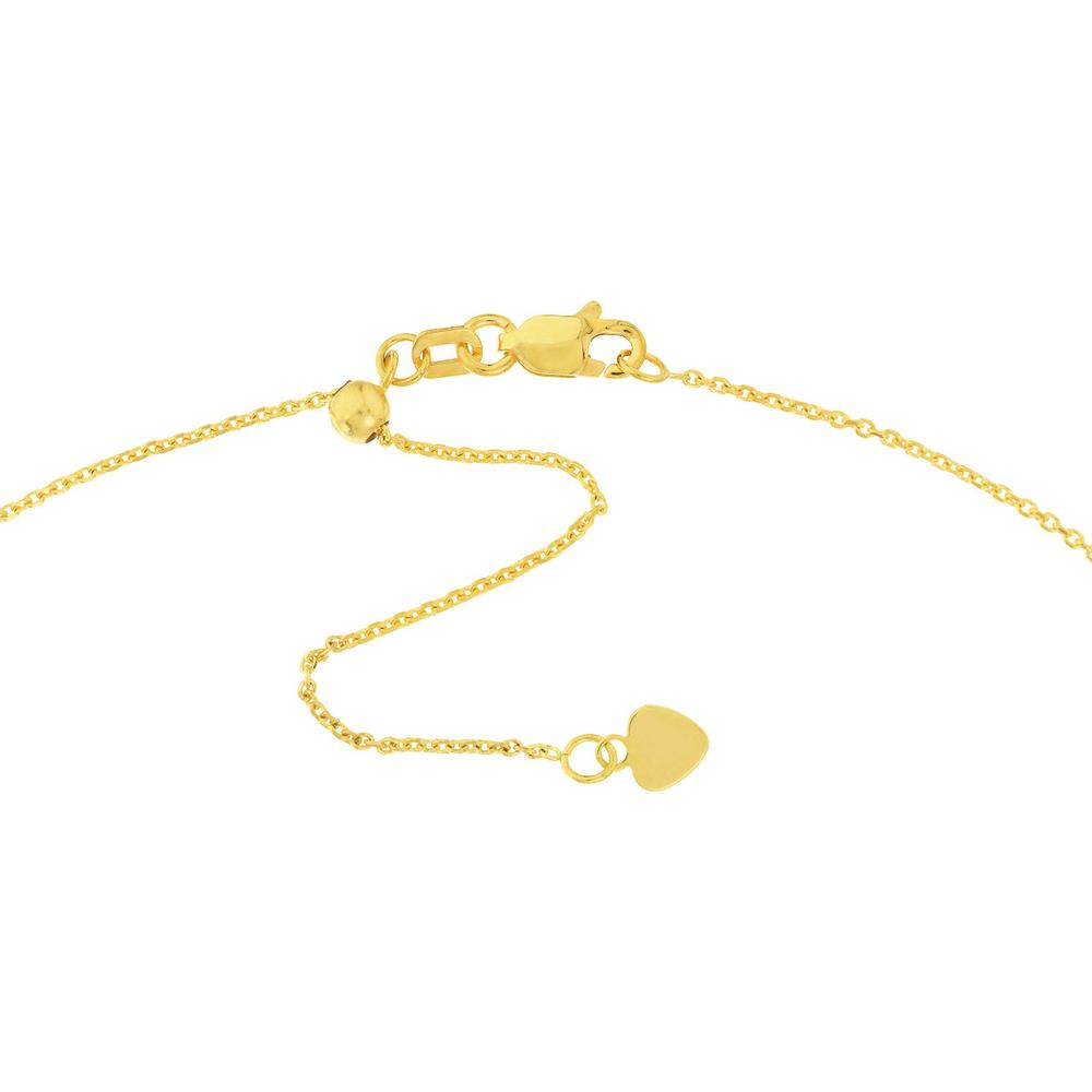 Olas d'Oro - 14K Yellow Gold Mini Engravable Oval Plate Adjustable Choker Necklace
