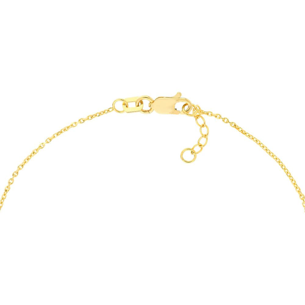 Olas d'Oro - 14K Yellow Gold Mini Evil Eye Adjustable Bracelet with Lobster Clasp Closure