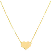 Olas d'Oro - 14K Yellow Gold Mini Heart Pendant Adjustable Necklace