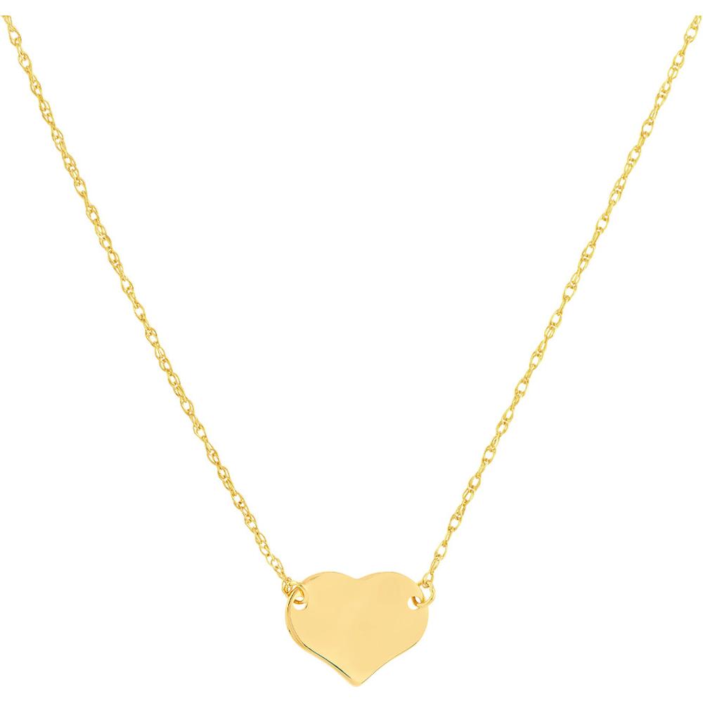 Olas d'Oro - 14K Yellow Gold Mini Heart Pendant Adjustable Necklace