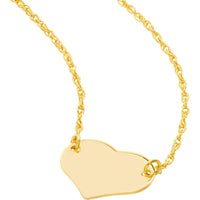 Olas d'Oro - 14K Yellow Gold Mini Heart Pendant Adjustable Necklace
