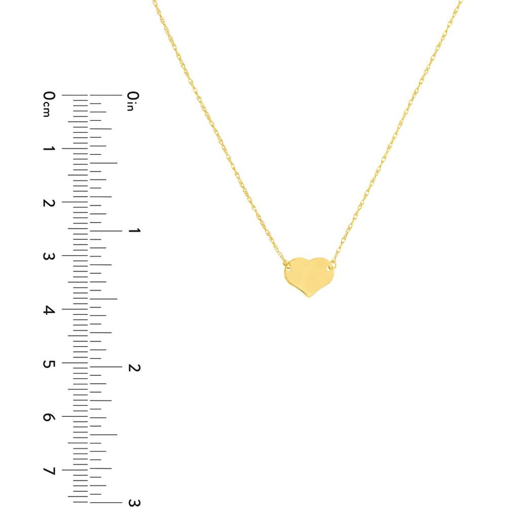 Olas d'Oro - 14K Yellow Gold Mini Heart Pendant Adjustable Necklace