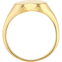 Olas d'Oro - 14K Yellow Gold Mini Heart Signet Ring - Size 6