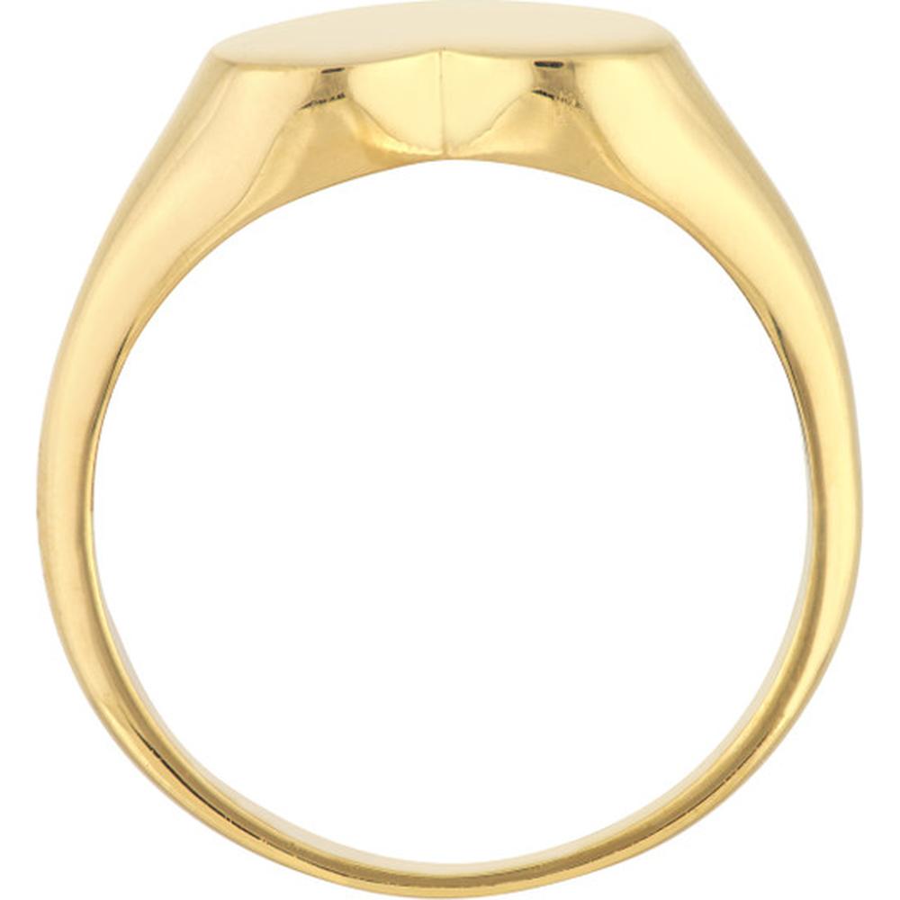 Olas d'Oro - 14K Yellow Gold Mini Heart Signet Ring - Size 6