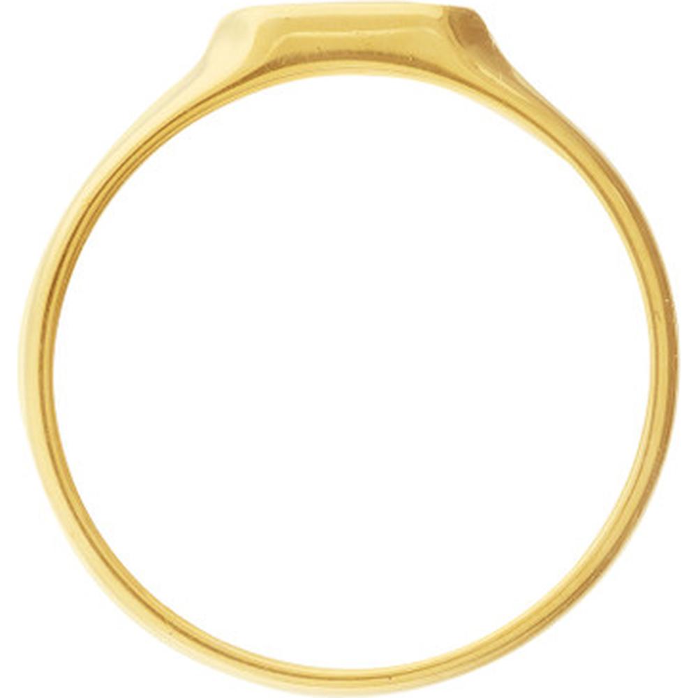 Olas d'Oro - 14K Yellow Gold Mini Hexagon Bar Signet Ring - Size 8