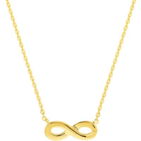 Olas d'Oro - 14K Yellow Gold Mini Infinity Adjustable Necklace  1.82g Total Weight