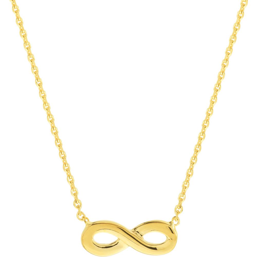 Olas d'Oro - 14K Yellow Gold Mini Infinity Adjustable Necklace  1.82g Total Weight