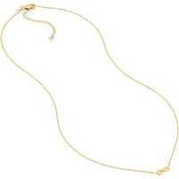 Olas d'Oro - 14K Yellow Gold Mini Infinity Adjustable Necklace  1.82g Total Weight