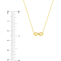 Olas d'Oro - 14K Yellow Gold Mini Infinity Adjustable Necklace  1.82g Total Weight