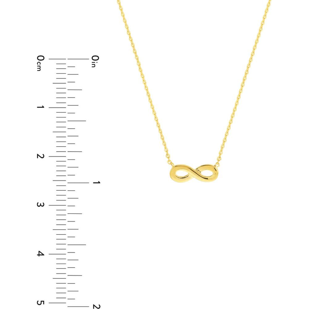 Olas d'Oro - 14K Yellow Gold Mini Infinity Adjustable Necklace  1.82g Total Weight