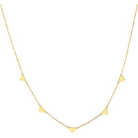 Olas d'Oro - 14K Yellow Gold Mini Inverted Triangles Adjustable Necklace - 2.20g