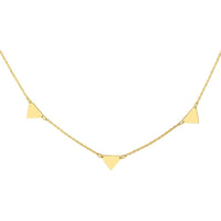 Olas d'Oro - 14K Yellow Gold Mini Inverted Triangles Adjustable Necklace - 2.20g