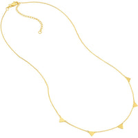 Olas d'Oro - 14K Yellow Gold Mini Inverted Triangles Adjustable Necklace - 2.20g