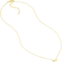 Olas d'Oro - 14K Yellow Gold Mini Love Necklace with 1pt Diamond Pendant