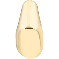 Olas d'Oro - 14K Yellow Gold Mini Puff Bamboo Half Hoop Earrings - 3.95g Total Weight