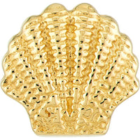 Olas d'Oro - 14K Yellow Gold Mini Seashell Stud Earrings - 1.13g Total Weight