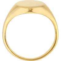 Olas d'Oro - 14K Yellow Gold Mini Signet Oval Ring - Size 7 - 3.30 Grams Weight