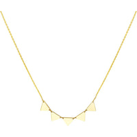 Olas d'Oro - 14K Yellow Gold Mini Triangle Tribal Pattern Necklace - 2.20g Weight