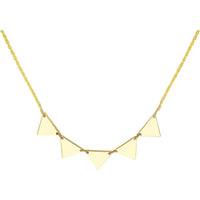 Olas d'Oro - 14K Yellow Gold Mini Triangle Tribal Pattern Necklace - 2.20g Weight