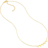 Olas d'Oro - 14K Yellow Gold Mini Triangle Tribal Pattern Necklace - 2.20g Weight