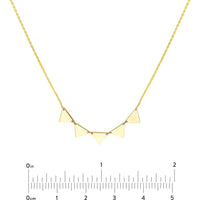 Olas d'Oro - 14K Yellow Gold Mini Triangle Tribal Pattern Necklace - 2.20g Weight