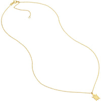 Olas d'Oro - 14K Yellow Gold Mini Turtle Adjustable Pendant Necklace