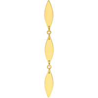 Olas d'Oro - 14K Yellow Gold Mirror Diamond Shape Link Dangle Earrings