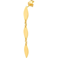 Olas d'Oro - 14K Yellow Gold Mirror Diamond Shape Link Dangle Earrings