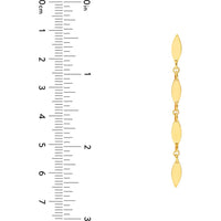Olas d'Oro - 14K Yellow Gold Mirror Long Link Dangle Earrings - 2.15g Total Weight
