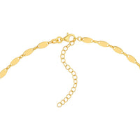 Olas d'Oro - 14K Yellow Gold Mirror Oval Shape Link Lariat Necklace  6.09g Total Weight
