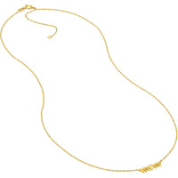 Olas d'Oro - 14K Yellow Gold "Mom" Heart Pendant Necklace - 1.14g Weight