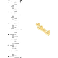 Olas d'Oro - 14K Yellow Gold Multi Heart Earrings - 1.46g Total Weight
