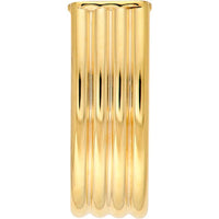 Olas d'Oro - 14K Yellow Gold Multi-Line Tube J Hoop Earrings 1.75 Grams Total Weight