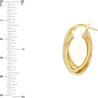 Olas d'Oro - 14K Yellow Gold Multi Tube Knot Hoop Earrings - 4.00g Total Weight
