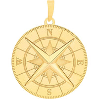 Olas d'Oro - 14K Yellow Gold Nautical Compass Pendant  4.42g Total Weight