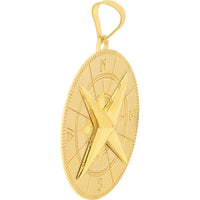 Olas d'Oro - 14K Yellow Gold Nautical Compass Pendant  4.42g Total Weight