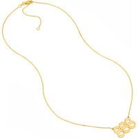 Olas d'Oro - 14K Yellow Gold Numerology 888 Pendant Necklace - Manifest Abundance and Balance