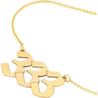 Olas d'Oro - 14K Yellow Gold Numerology Angel Number 333 Necklace - Adjustable 16-18 Inches