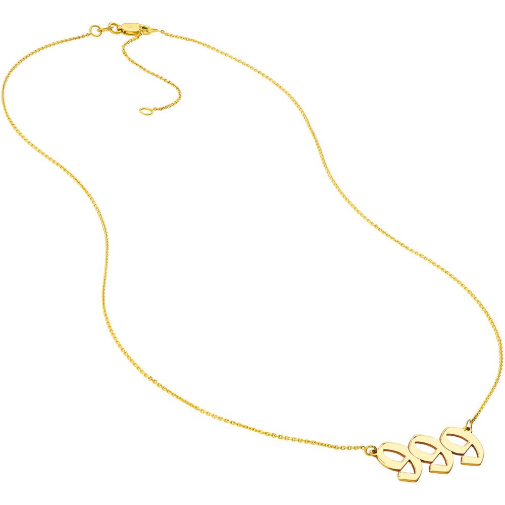 Olas d'Oro - 14K Yellow Gold Numerology Angel Number 999 Pendant Necklace  Adjustable 16 to 18 inches