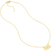 Olas d'Oro - 14K Yellow Gold Numerology Angelic Number 444 Protection Pendant Necklace with Adjustable Chain - 2.80g