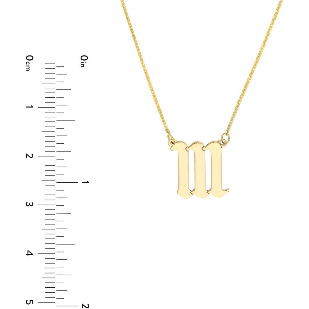 Olas d'Oro - 14K Yellow Gold Numerology Angelical Number 111 Intuition Pendant Necklace - Adjustable 16-18 Inches