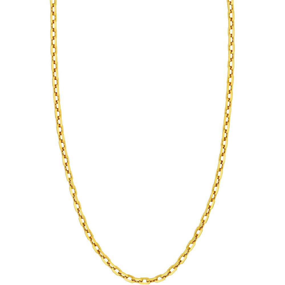 Olas d'Oro - 14K Yellow Gold Octagon Long Link Fancy Chain Necklace - 16.3g