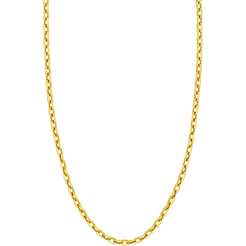 Olas d'Oro - 14K Yellow Gold Octagon Long Link Fancy Chain Necklace - 16.3g